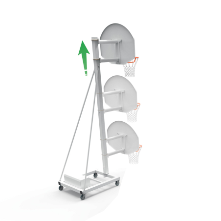 Fixed basketball backboard 3.05 m height 0.60 offset (Unit)