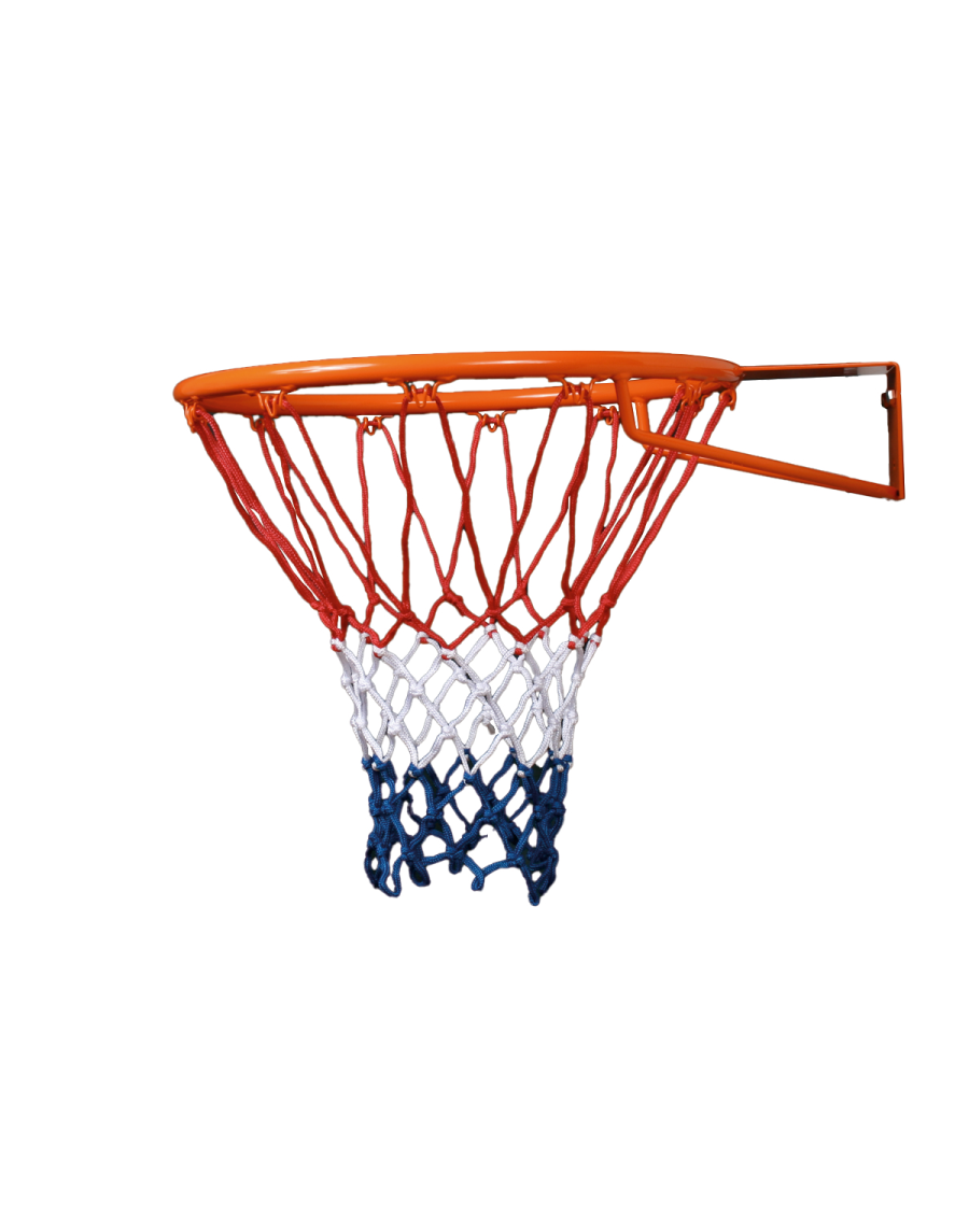 Basketball net 4 mm braided PP blue, white, red