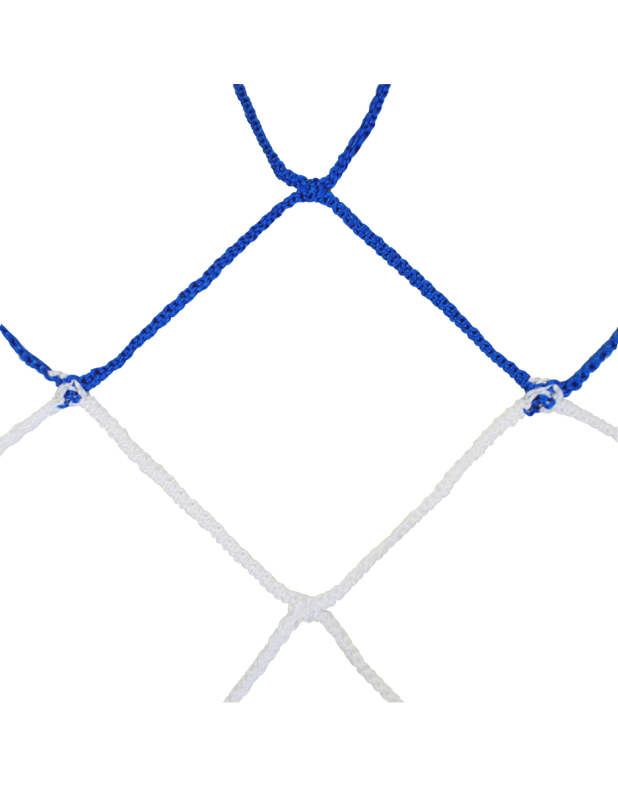 Two-coloured football net for 11.4 mm PP,without knot simple mesh 120