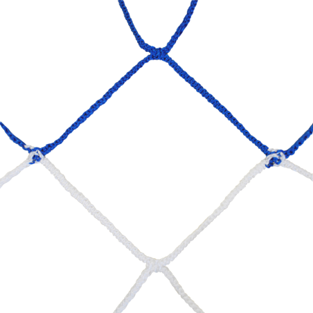 Two-coloured football net for 11.4 mm PP,without knot simple mesh 120