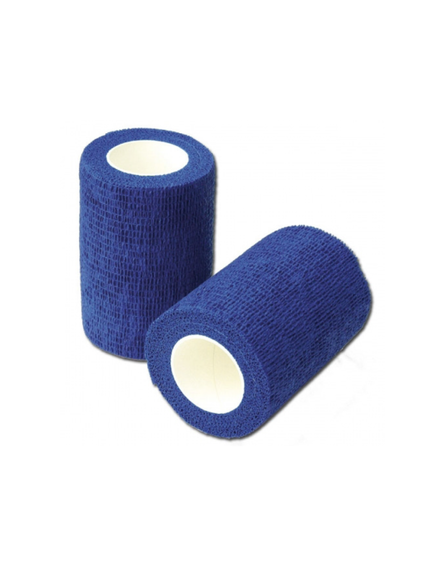 Blue elastic cohesive bandage