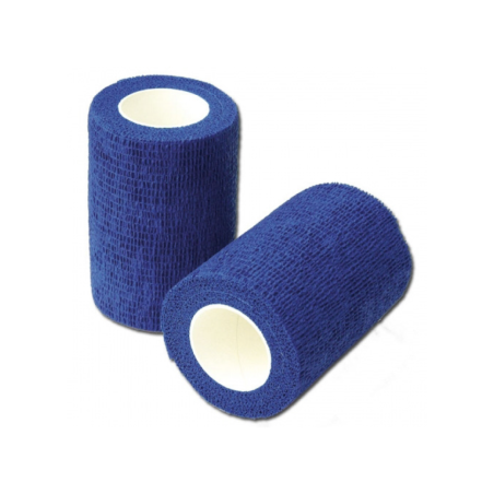 Blue elastic cohesive bandage
