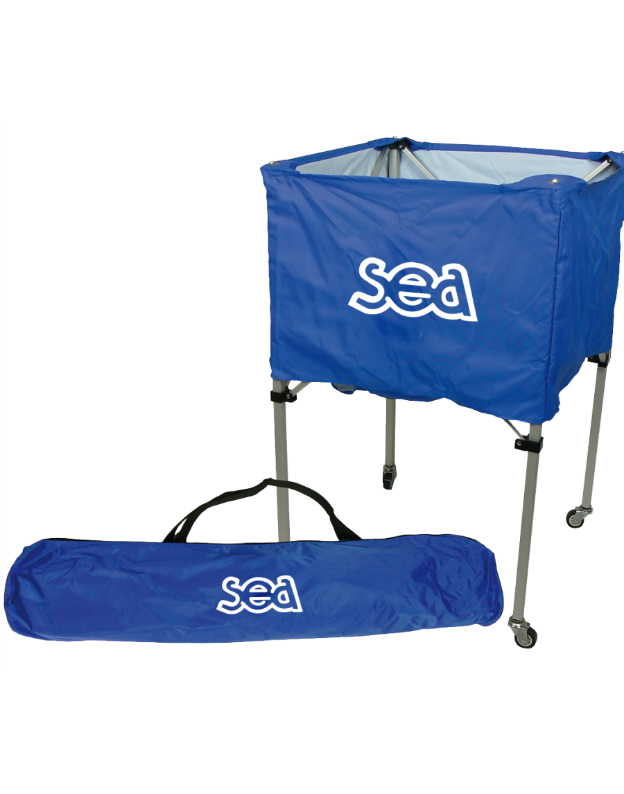 Foldable trolley for balls