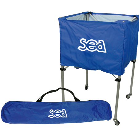 Foldable trolley for balls