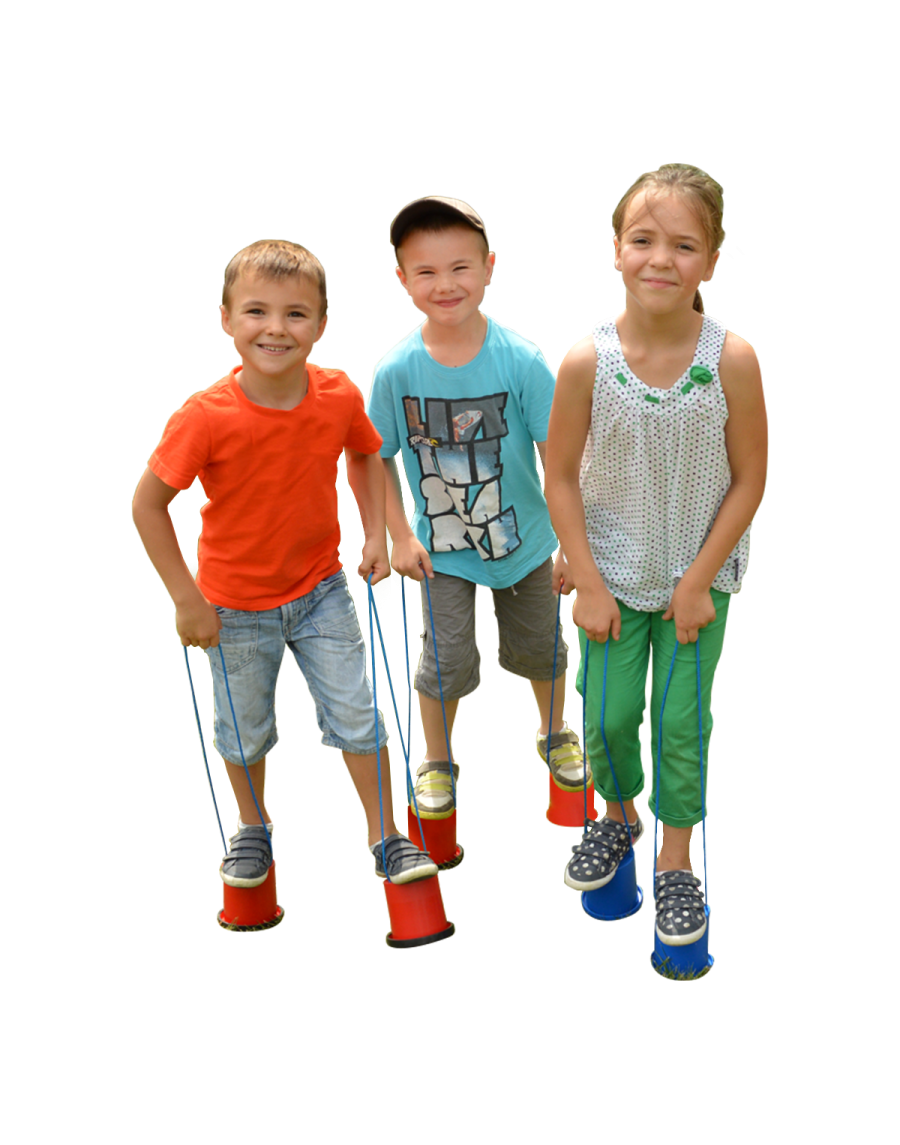 Non-slip pair of stilts in PVC