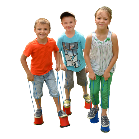 Non-slip pair of stilts in PVC