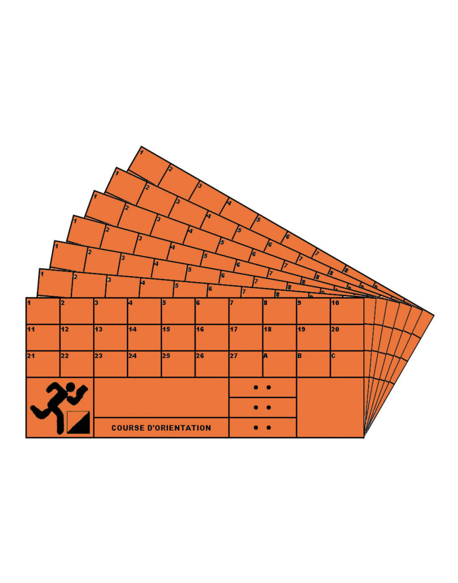 Set of 50 control orienteering cards