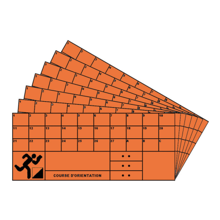 Set of 50 control orienteering cards