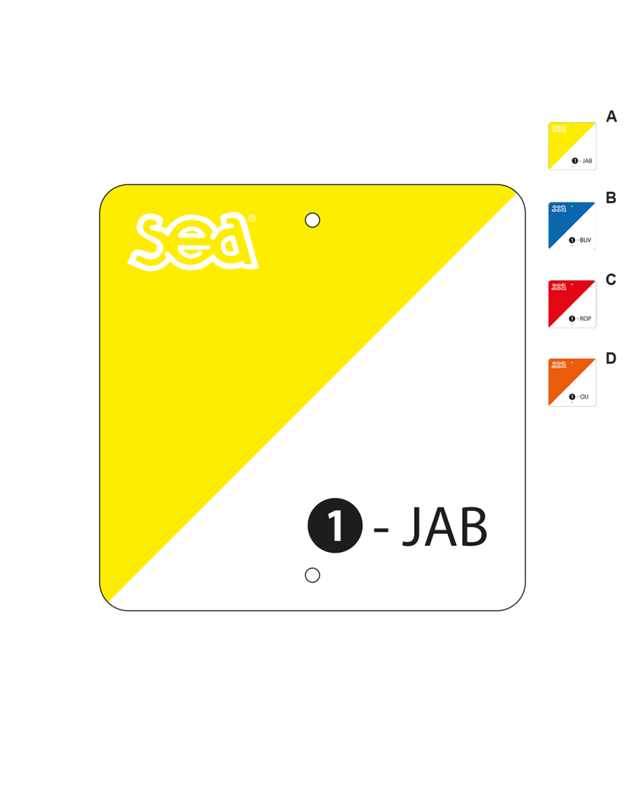 Kit of 40 plastic checkpoint markers