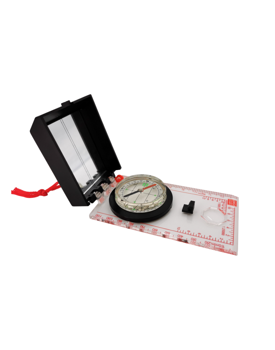 Compass with a sighting mirror