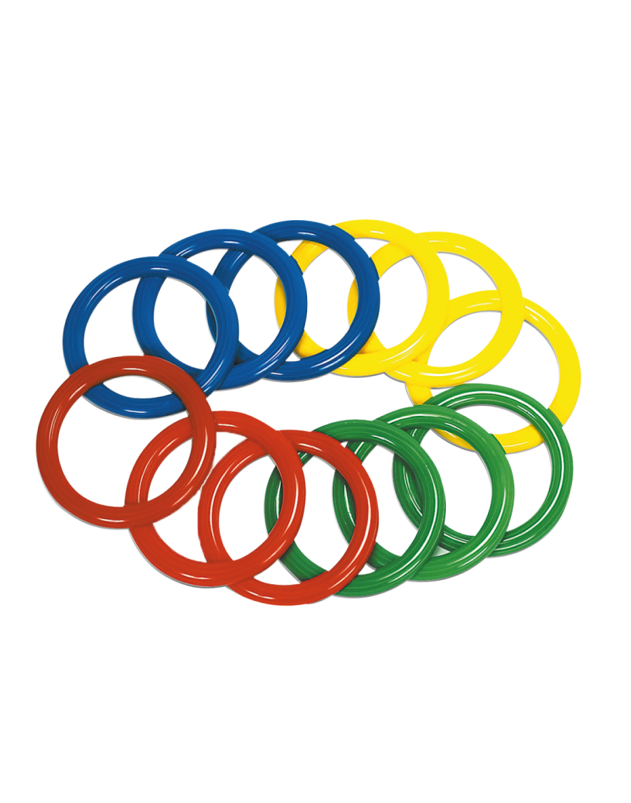 Set of 12 throwing rings 15 cm