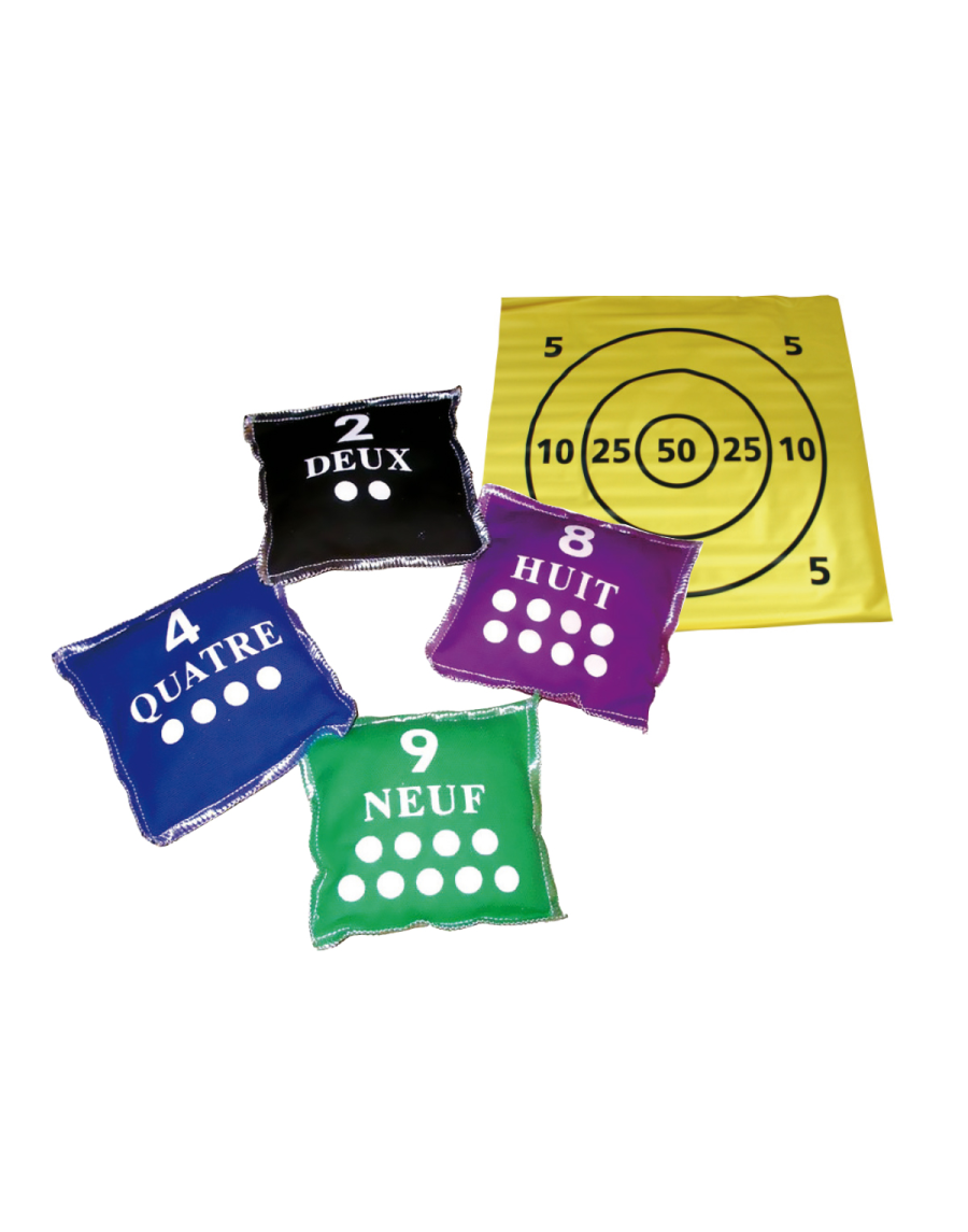 Beginner kit target 1 m x 1 m + set of 10 numbered bags