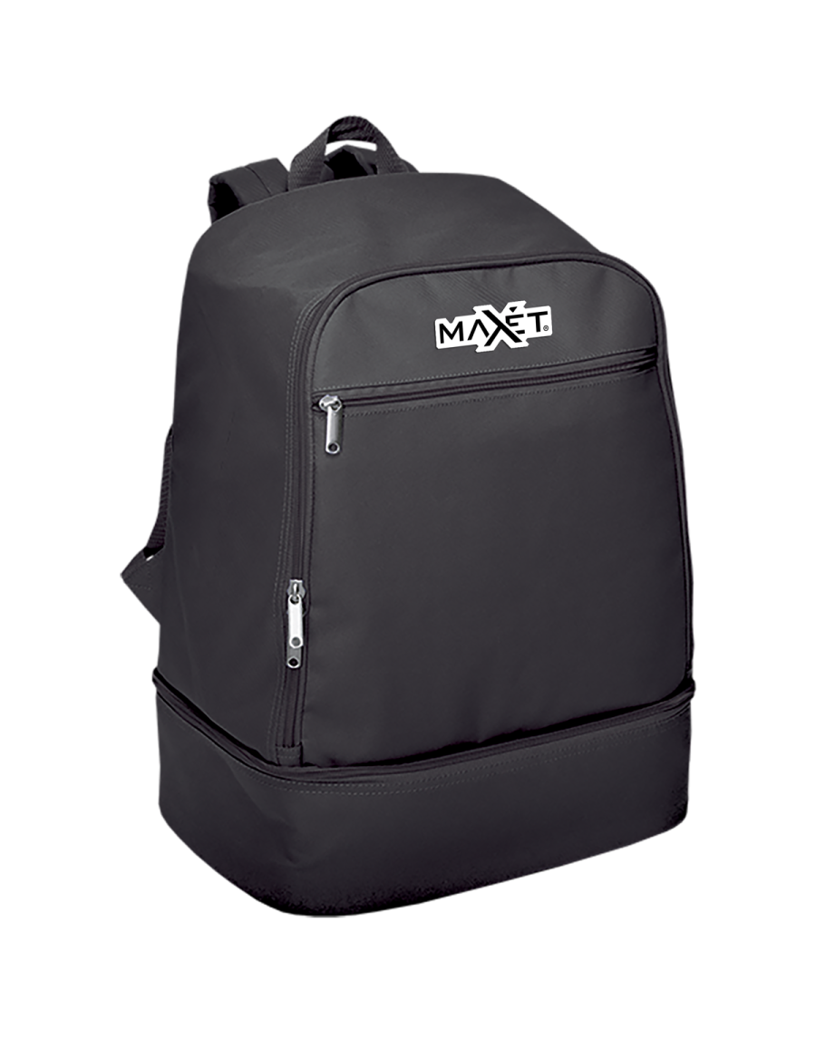 Zaino sportivo 37,5 lt con fondo imbottito incluso e spallacci regolabili. Tasca frontale.