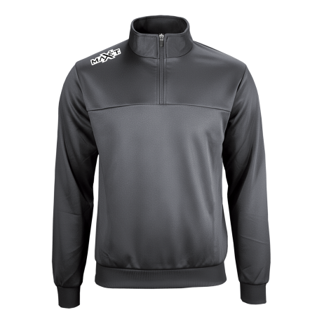 Training top con zip a mezza altezza in POLYSOFT 100% Polyester 220 g/m². Alta elasticità e comfort.