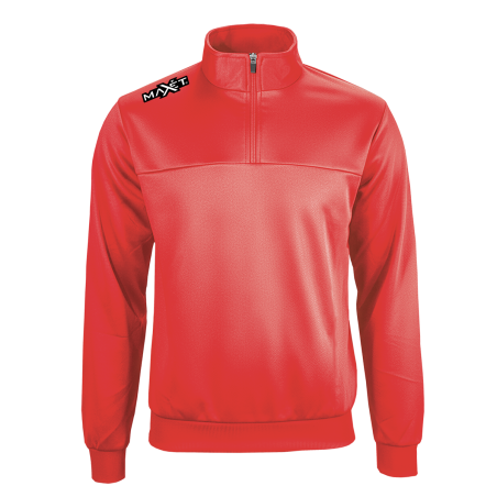 Training top con zip a mezza altezza in POLYSOFT 100% Polyester 220 g/m². Alta elasticità e comfort.