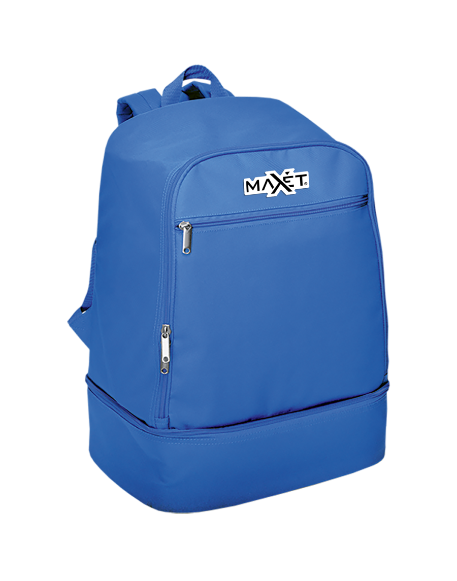 Zaino sportivo 37,5 lt con fondo imbottito incluso e spallacci regolabili. Tasca frontale.