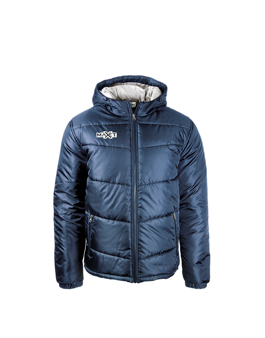 Giacca imbottita invernale con cappuccio regolabile e cerniera full-zip. Massima protezione dal freddo.
