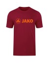 wine red/neon orange