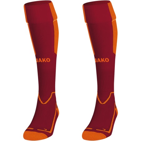wine red/neon orange