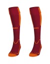 wine red/neon orange